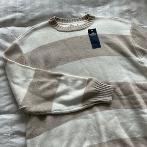 Hollister Striped Knitted Sweater - Size Medium